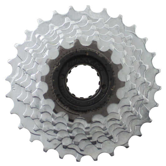 Sunrace 7-speed 14-28 indexed freewheel, silver