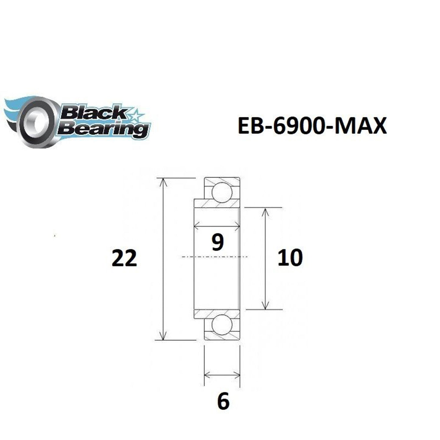 BlackBearing MAX suspended frame bearing 10x22x6 6900-E-2RS