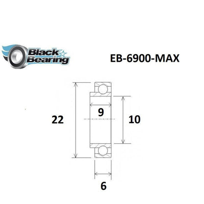 BlackBearing MAX suspended frame bearing 10x22x6 6900-E-2RS