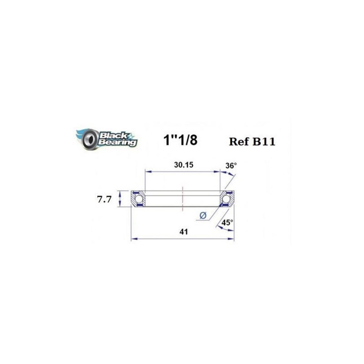 Roulement jeu de direction Blackbearing B11 30.15x41x7.7 36x45