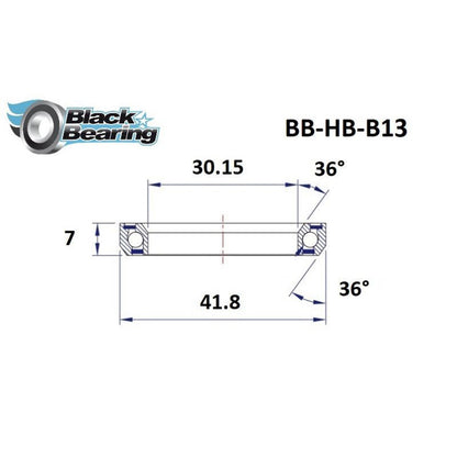 Blackbearing B13 Headset Bearing 30.15x41.8x7 36x36