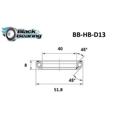 Roulement jeu de direction Blackbearing D13 40x51.8x8 45x45