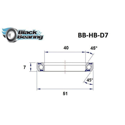 Blackbearing D7 40x51x7 45x45 headset bearing