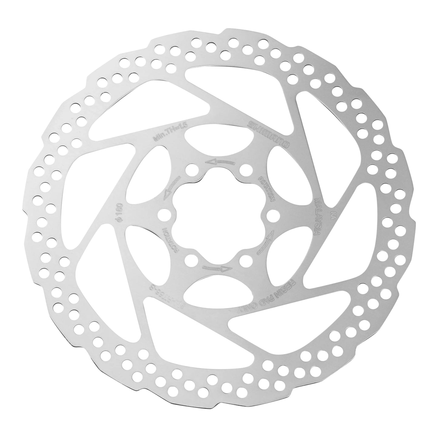 Disque de frein VTT 6 trous Shimano 160mm Deore / RT56