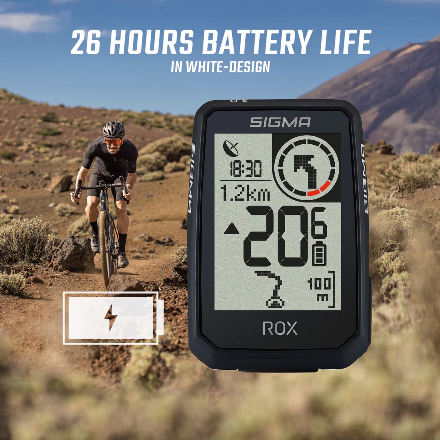 Compteur Sigma rox2.0 endurance Gps noir (autonomie 26 heures)