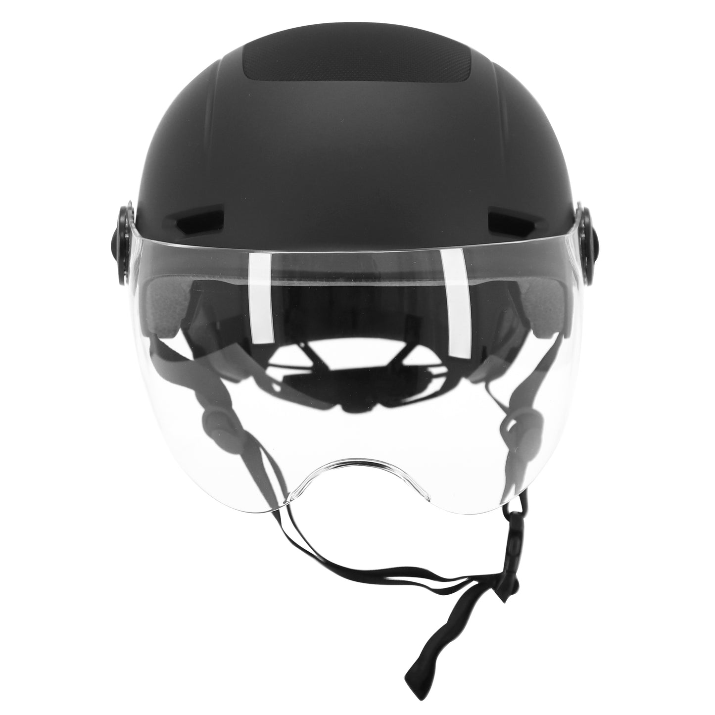 Casque vélo adulte urbain trendy noir avec visière et molette de réglage