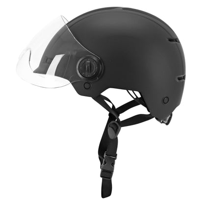Casque vélo adulte urbain trendy noir avec visière et molette de réglage