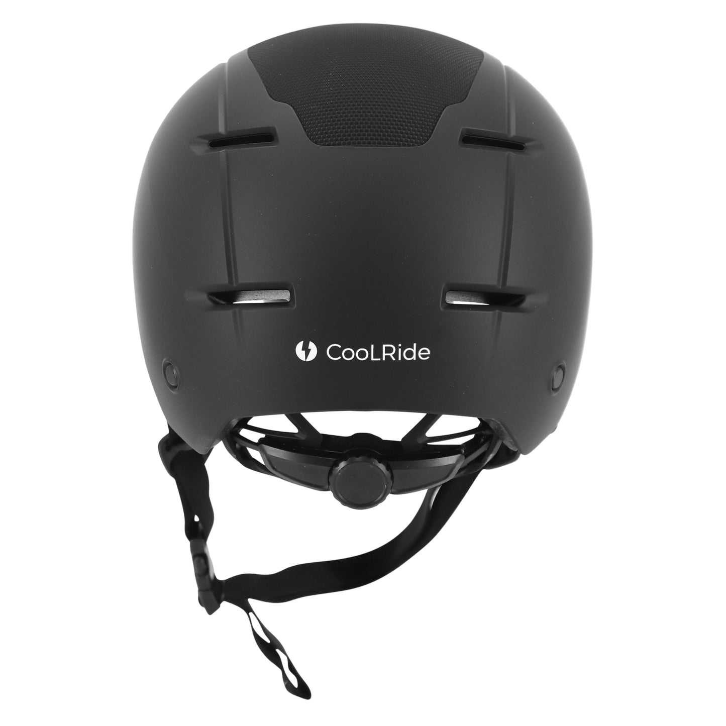 Casque vélo adulte urbain trendy noir avec visière et molette de réglage