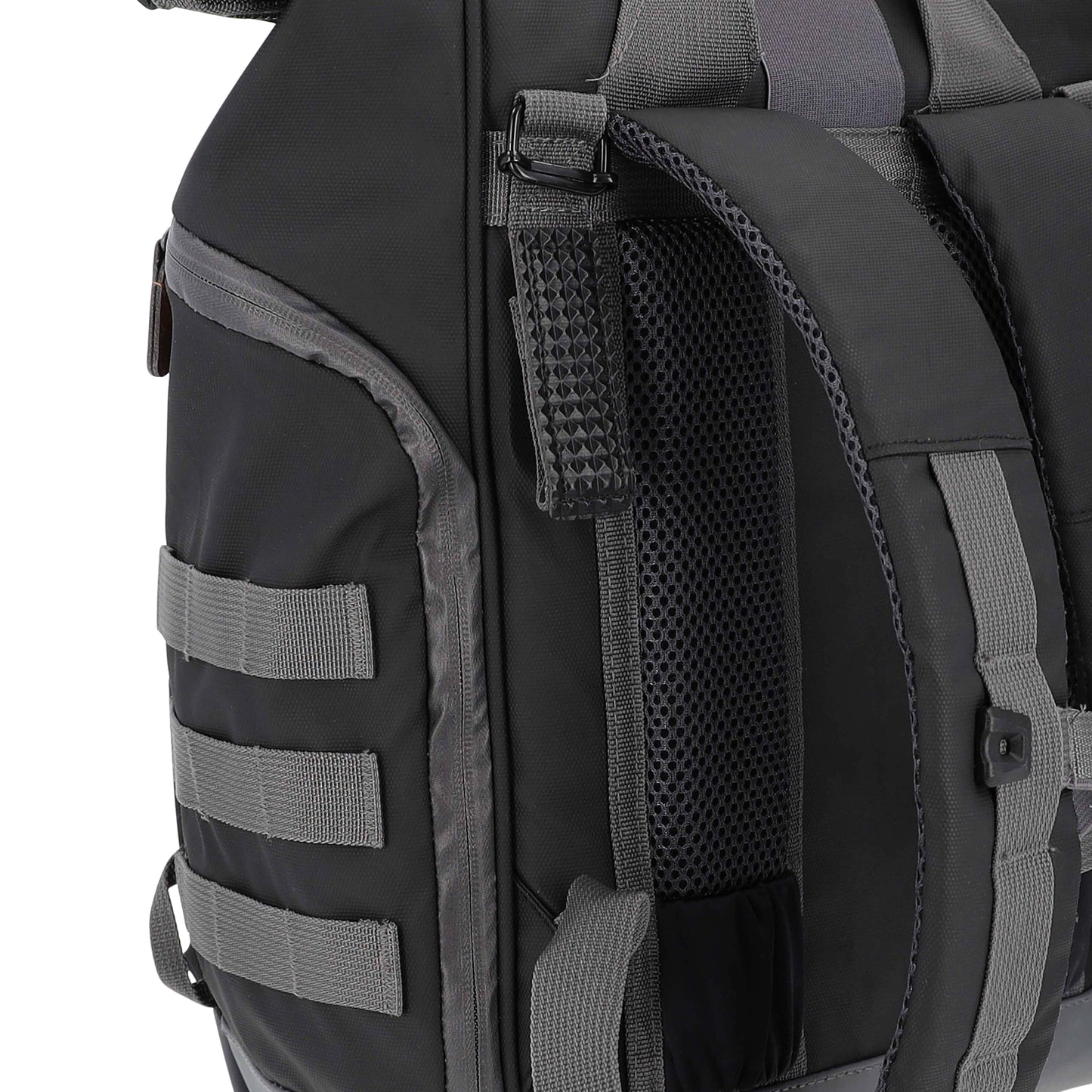 Hapo.g Roll-Top Rear Bicycle Bag, Black, Medium, Convertible Backpack, 53x27x16cm, sold individually / strap attachment to pannier rack