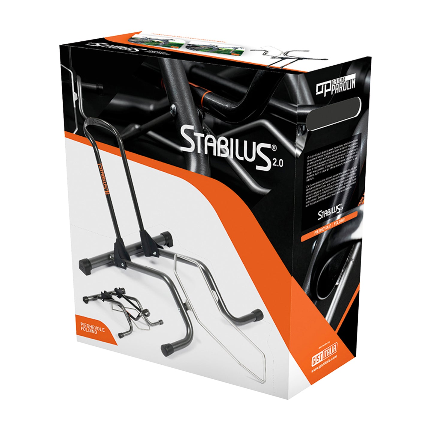 Officine Parolin Stabilus 2.0 Folding Bike Stand, Stainless Steel
