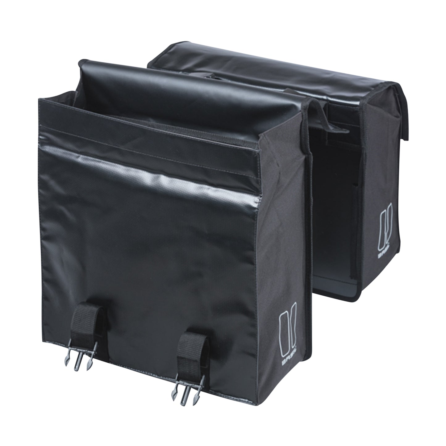 Basil Urban Load Double Waterproof Rear Bicycle Pannier Black 48-53L 8x38x30cm MIK System Compatible