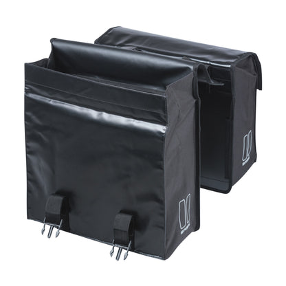 Basil Urban Load Double Waterproof Rear Bicycle Pannier Black 48-53L 8x38x30cm MIK System Compatible