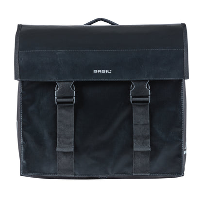 Basil Urban Load Double Waterproof Rear Bicycle Pannier Black 48-53L 8x38x30cm MIK System Compatible