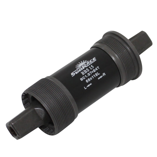 Sunrace square taper bottom bracket 118mm (68mm shell) steel cups English thread - BSC - 1.37x24
