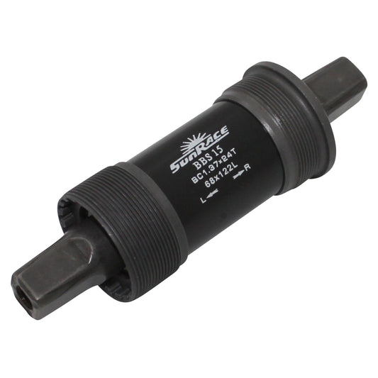 Sunrace square taper bottom bracket 122mm (68mm shell) steel cups English thread - BSC - 1.37x24