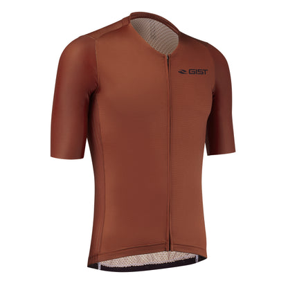 Gist Podium Men's Short Sleeve Cycling Jersey - Brick Red
