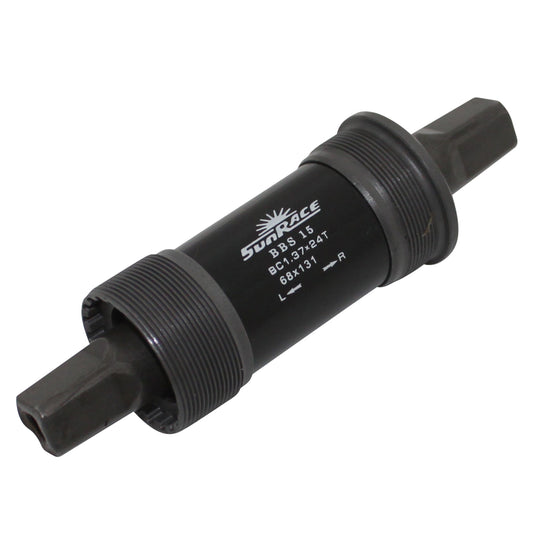 Sunrace square taper bottom bracket 131mm (68mm shell) steel cups English thread - bsc - 1.37x24