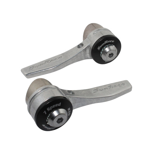 Manettes route Sunrace cadre plot brasé 3x7V
