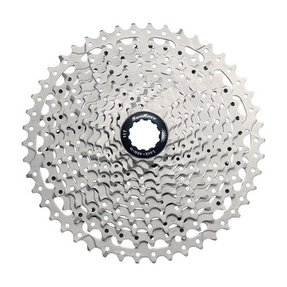 12v Cassette. Sunrace csrz800 11-46 gravel for Shimano hg-l-hg-m metallic silver (11-12-13-15-18-21-24-28-32-36-40-46)