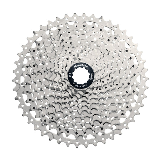 12v Cassette. Sunrace csrz800 11-46 gravel for Shimano hg-l-hg-m metallic silver (11-12-13-15-18-21-24-28-32-36-40-46)
