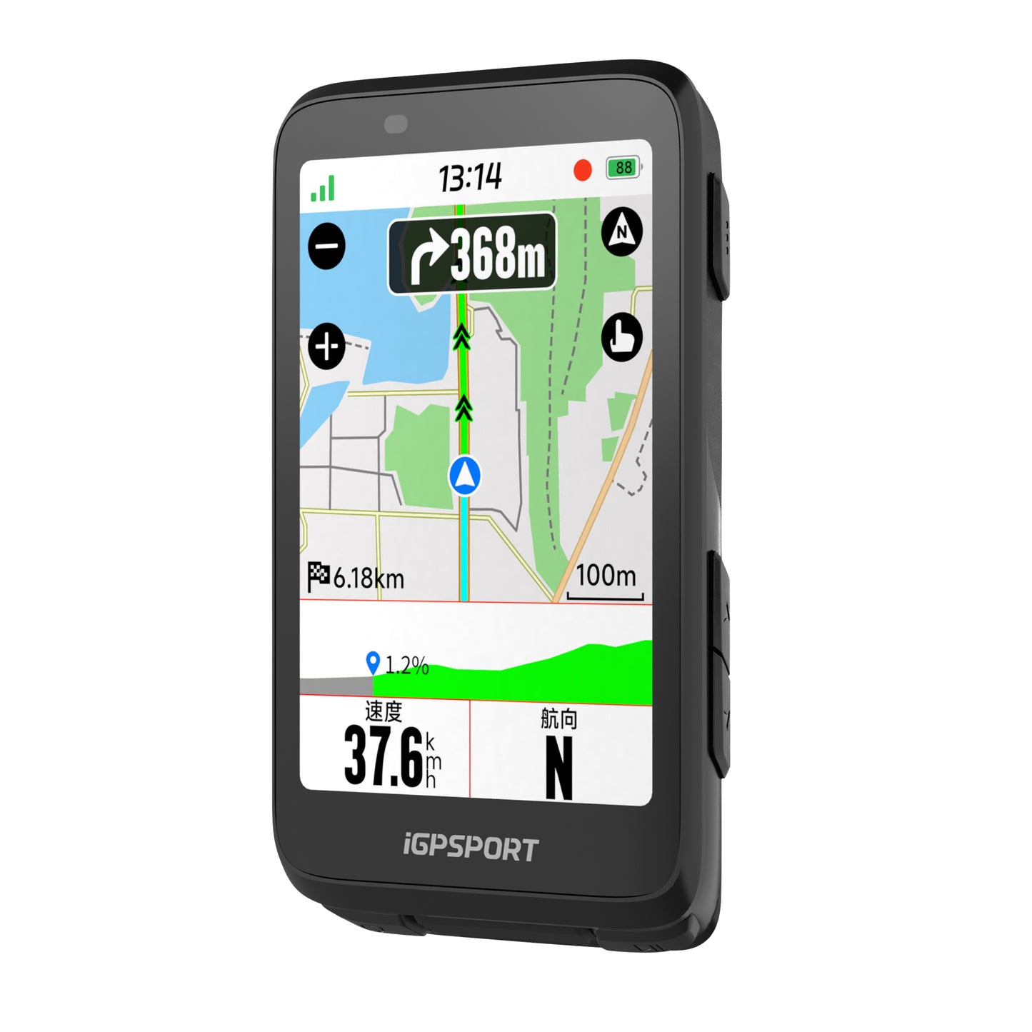 Gps - compteur Igpsport binavi full tactile transflectif - cartographie - ant+ - ble5 - autonomie 35h - multi fonctions compatible + strava et komoot