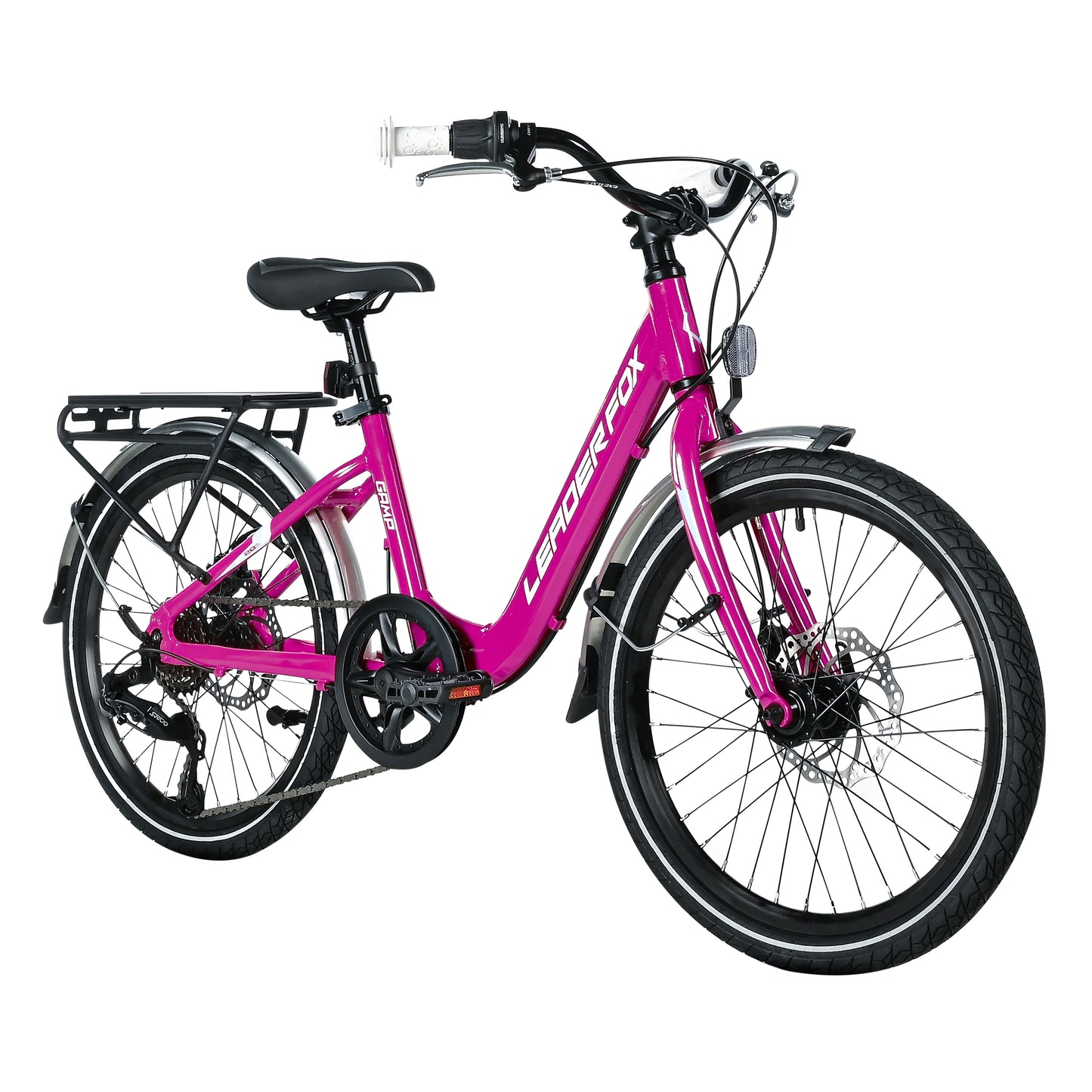 VTT enfant 20 pouces Leader Fox GAMP fuchsia 6 vitesses (120-135 cm)