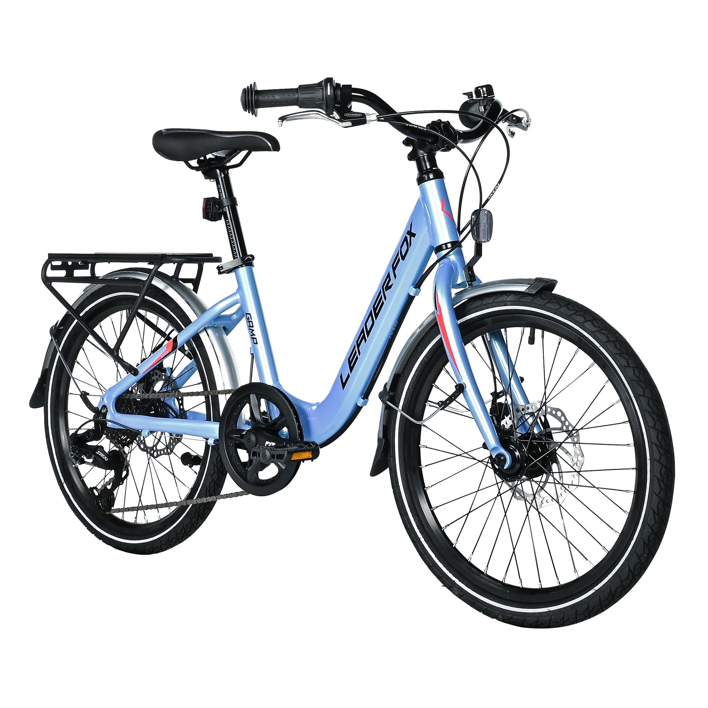 VTT enfant 20 pouces Leader Fox GAMP bleu ciel 6 vitesses (120-135 cm)