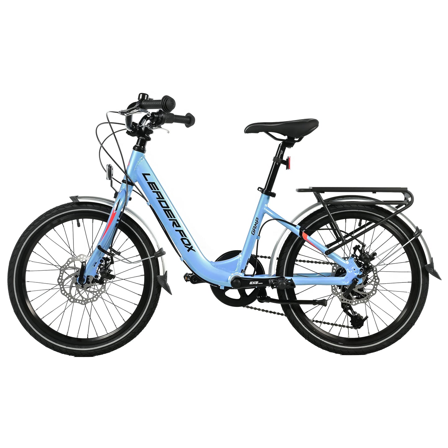 VTT enfant 20 pouces Leader Fox GAMP bleu ciel 6 vitesses (120-135 cm)