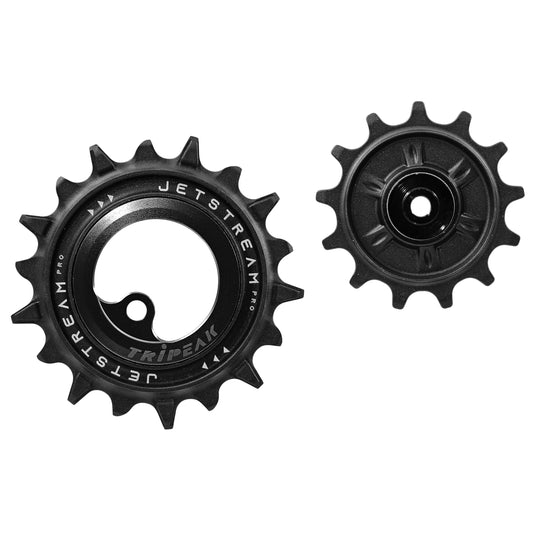 Tripeak 13-18T Ceramic Derailleur Pulleys 12x1-11x2 speed for Shimano Deore XT 8100-8130, SLX 7120-7100, GRX 822 Black Set of 2
