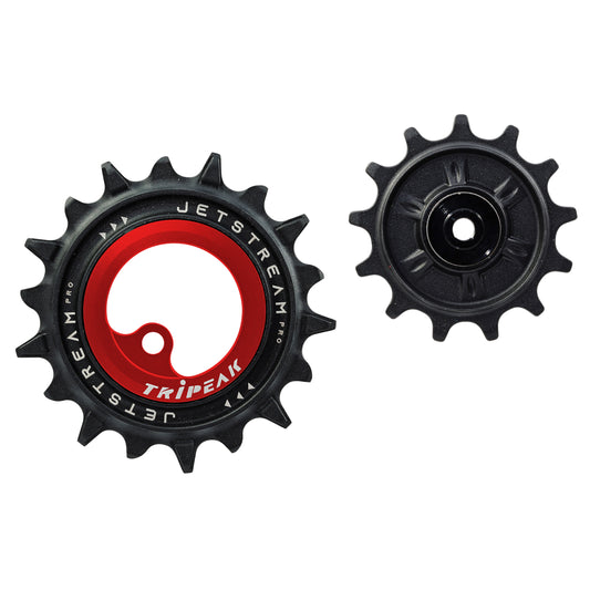 Tripeak aopw Derailleur pulley 13-18 teeth ceramic 12x1-11x2s. Shimano deore XT 8100-8130 slx 7120-7100 grx 822 red set of 2