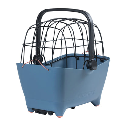 Panier arrière plastique Basil Buddy bleu pour chien