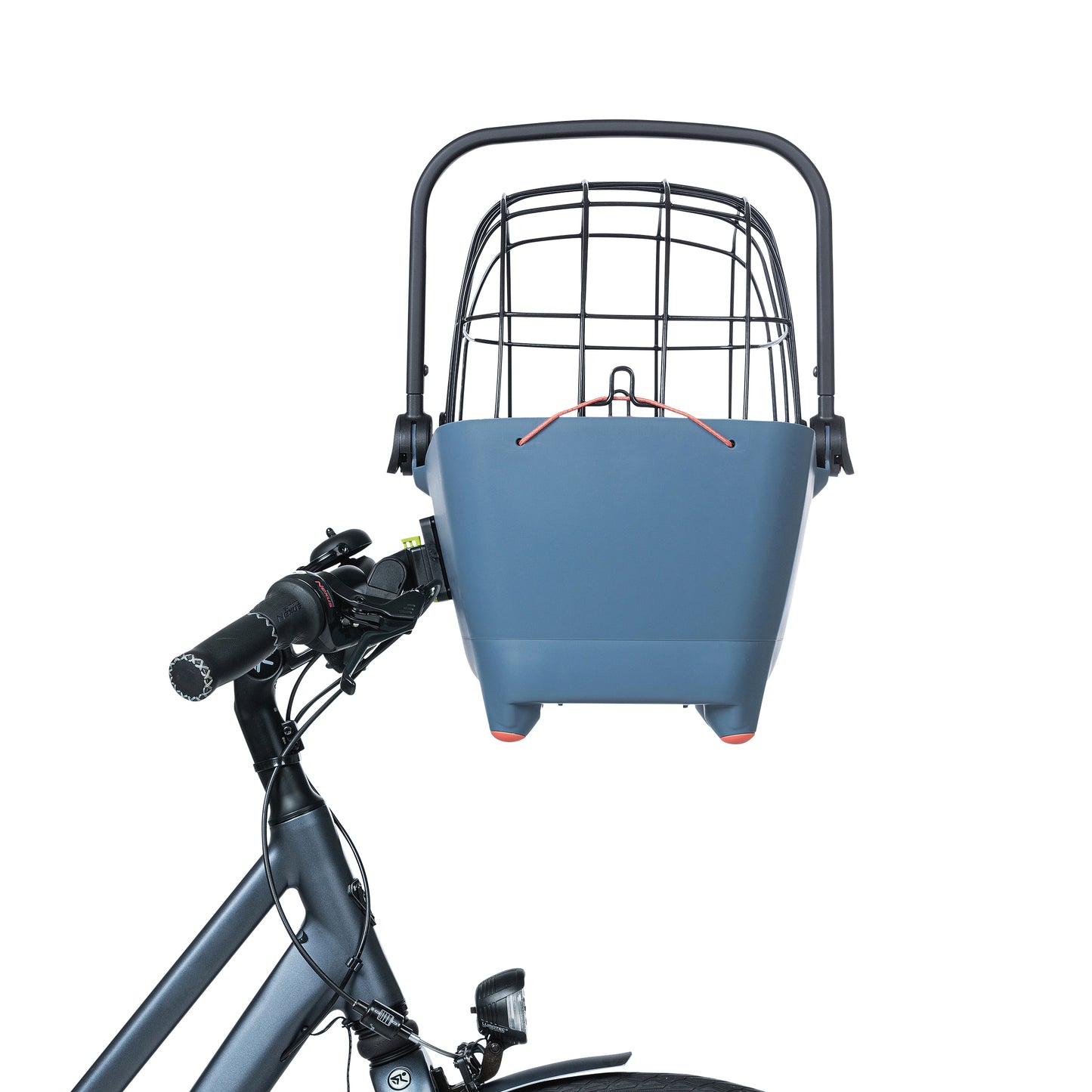 Panier arrière plastique Basil Buddy bleu pour chien