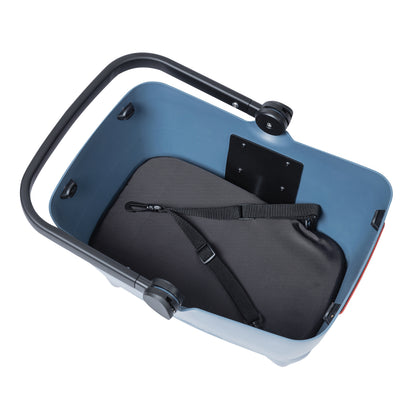 Panier arrière plastique Basil Buddy bleu pour chien