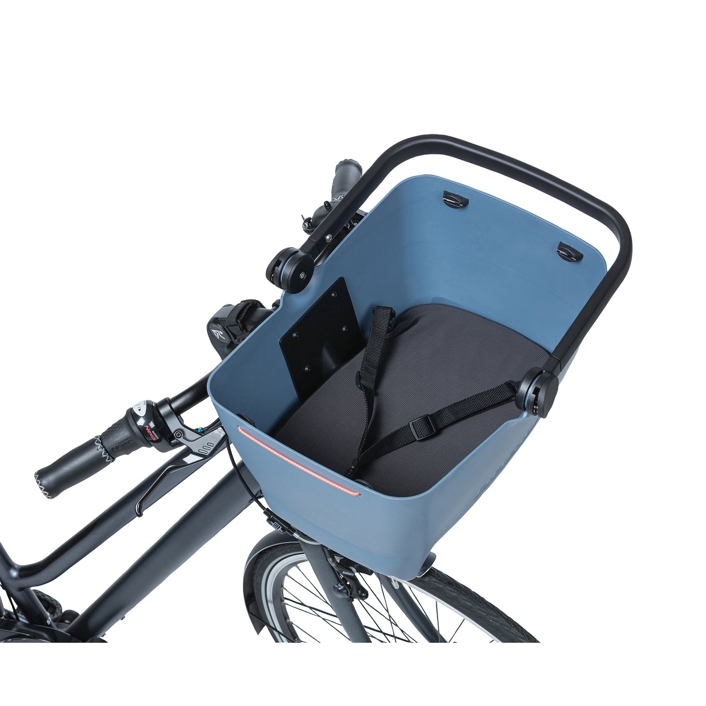 Panier arrière plastique Basil Buddy bleu pour chien