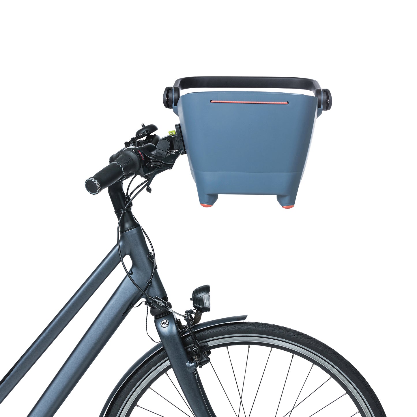 Panier arrière plastique Basil Buddy bleu pour chien