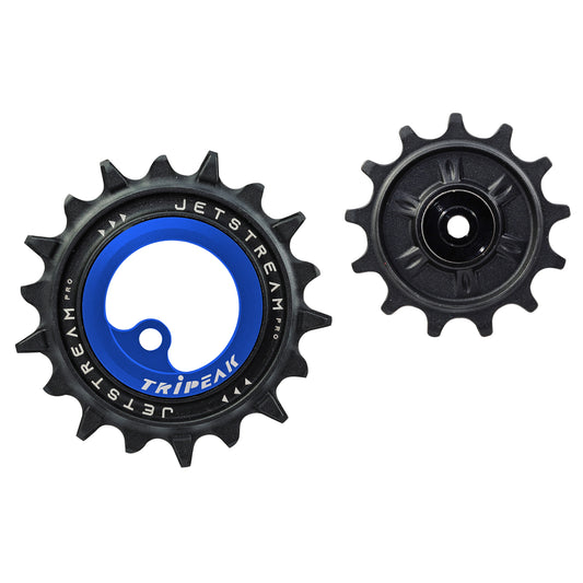Tripeak aopw derailleur pulley 13-18 teeth ceramic 12x1-11x2 speed. Shimano Deore XT 8100-8130 SLX 7120-7100 GRX 822 dark blue set of 2
