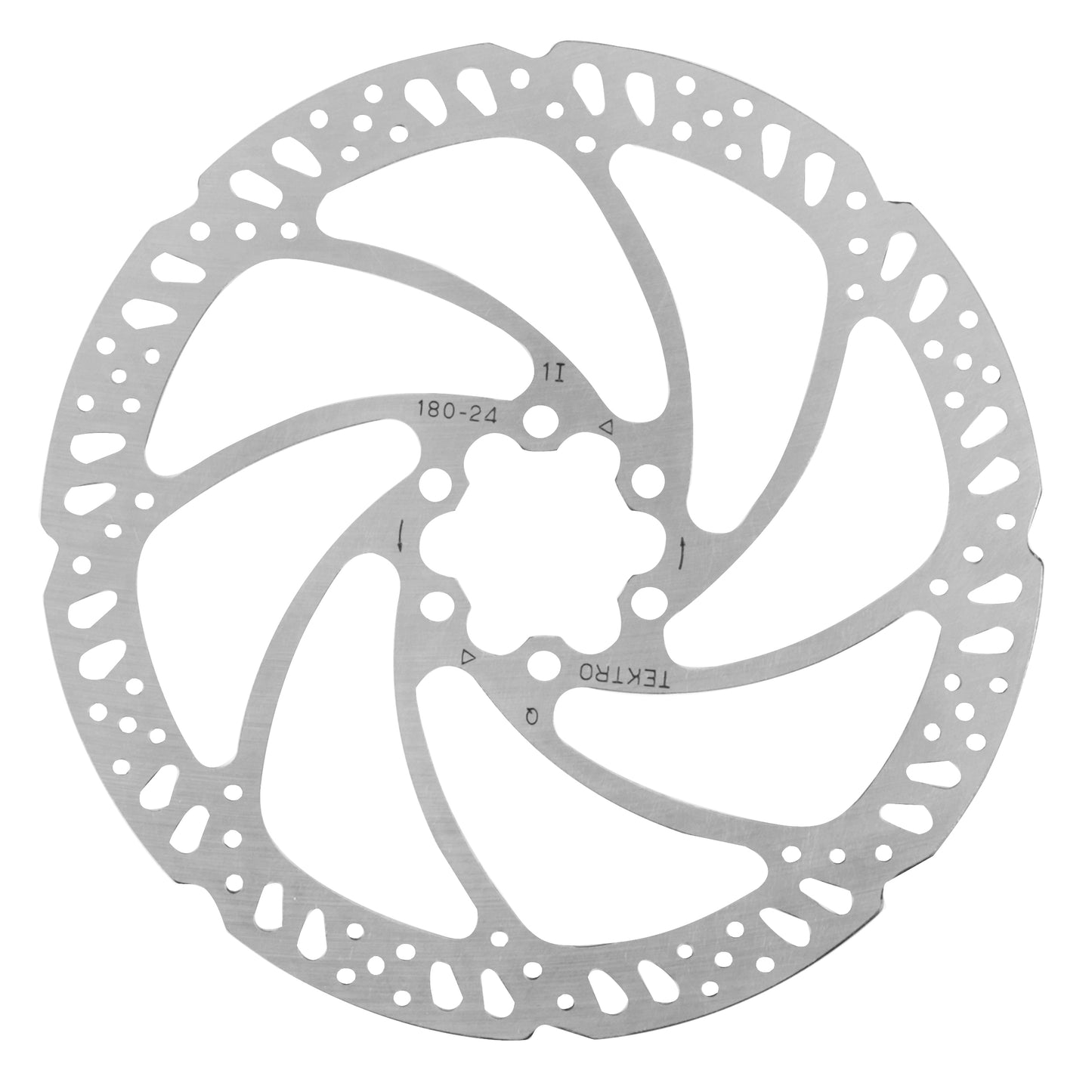 Tektro 180mm 6-Bolt Road Mountain Bike Brake Disc Silver
