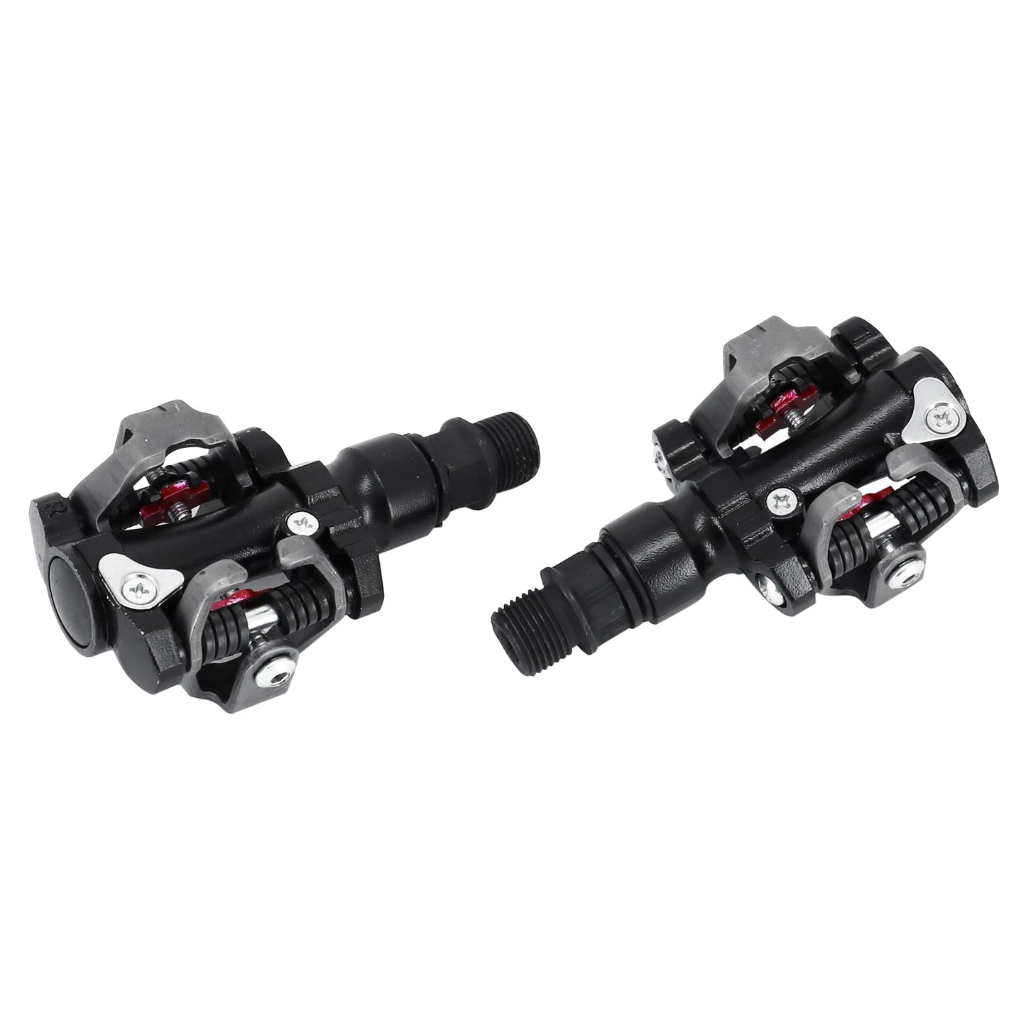 Pédale VTT automatique Newton type SPD alu noir + cales