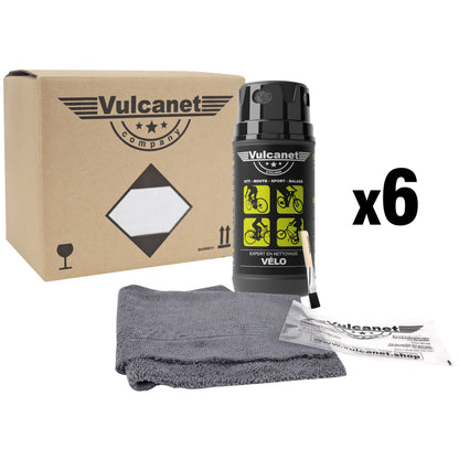 Lingette multifonction Vulcanet vélo avec le brush pen (vendu par 6 pots de 80 Lingettes)