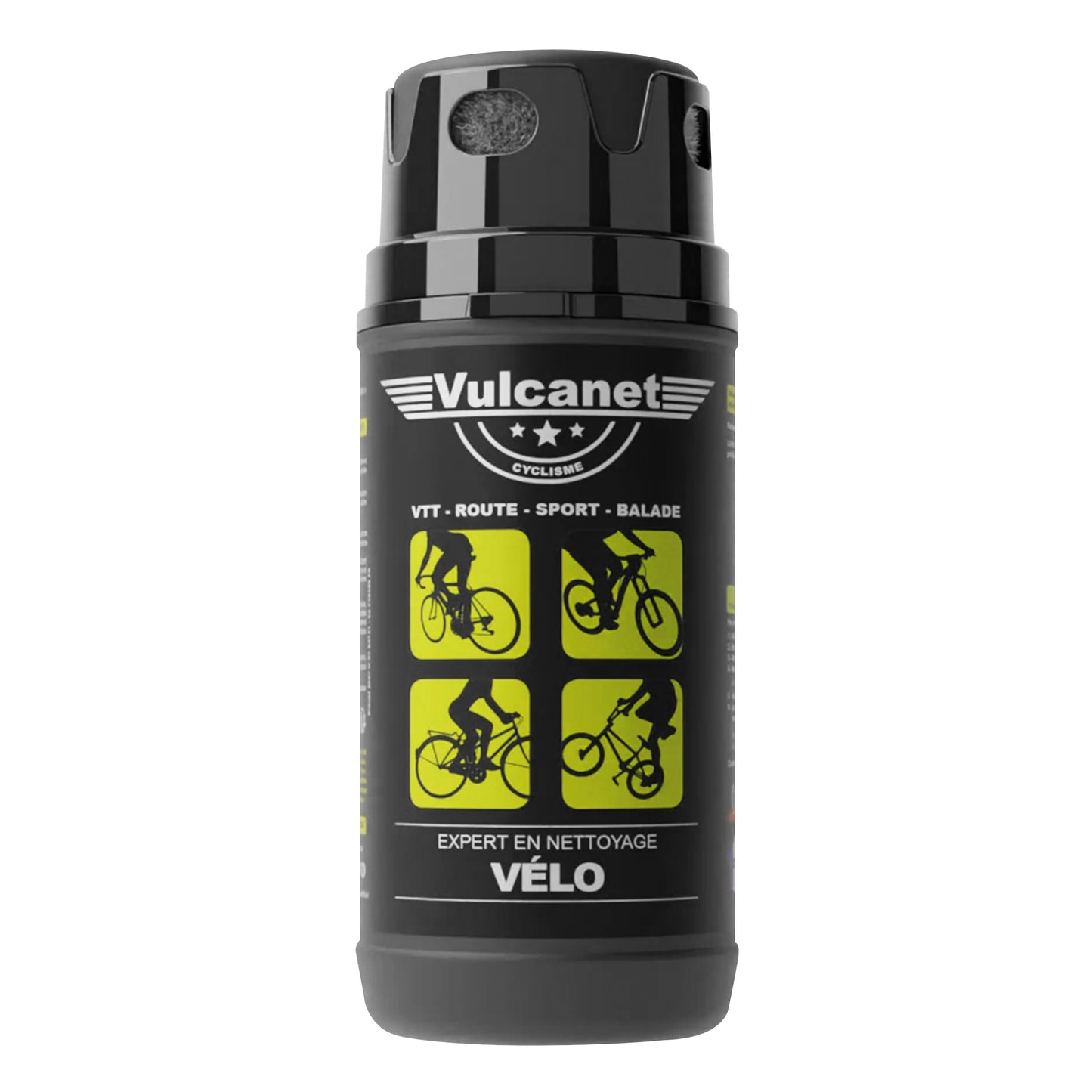 Lingette multifonction Vulcanet vélo avec le brush pen (vendu par 6 pots de 80 Lingettes)