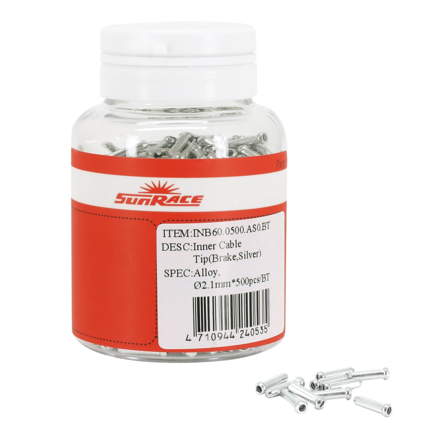 Sunrace 1.8mm Brake Cable End Cap (Box of 500)