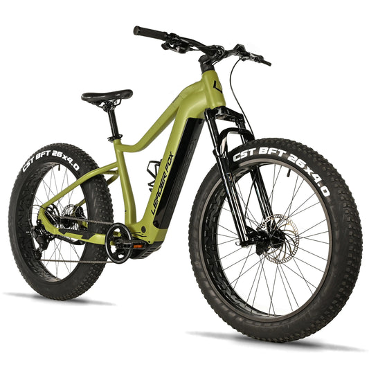 Electric mountain bike Fat Bike 26 Leader Fox Braga olive green Bafang M510 23.2Ah