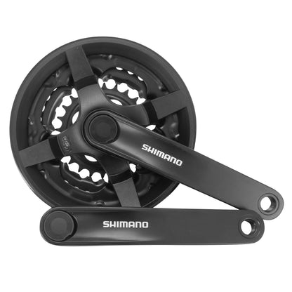 Pédalier VTT Shimano TY301 noir 175 42x34x24 boîtier 123