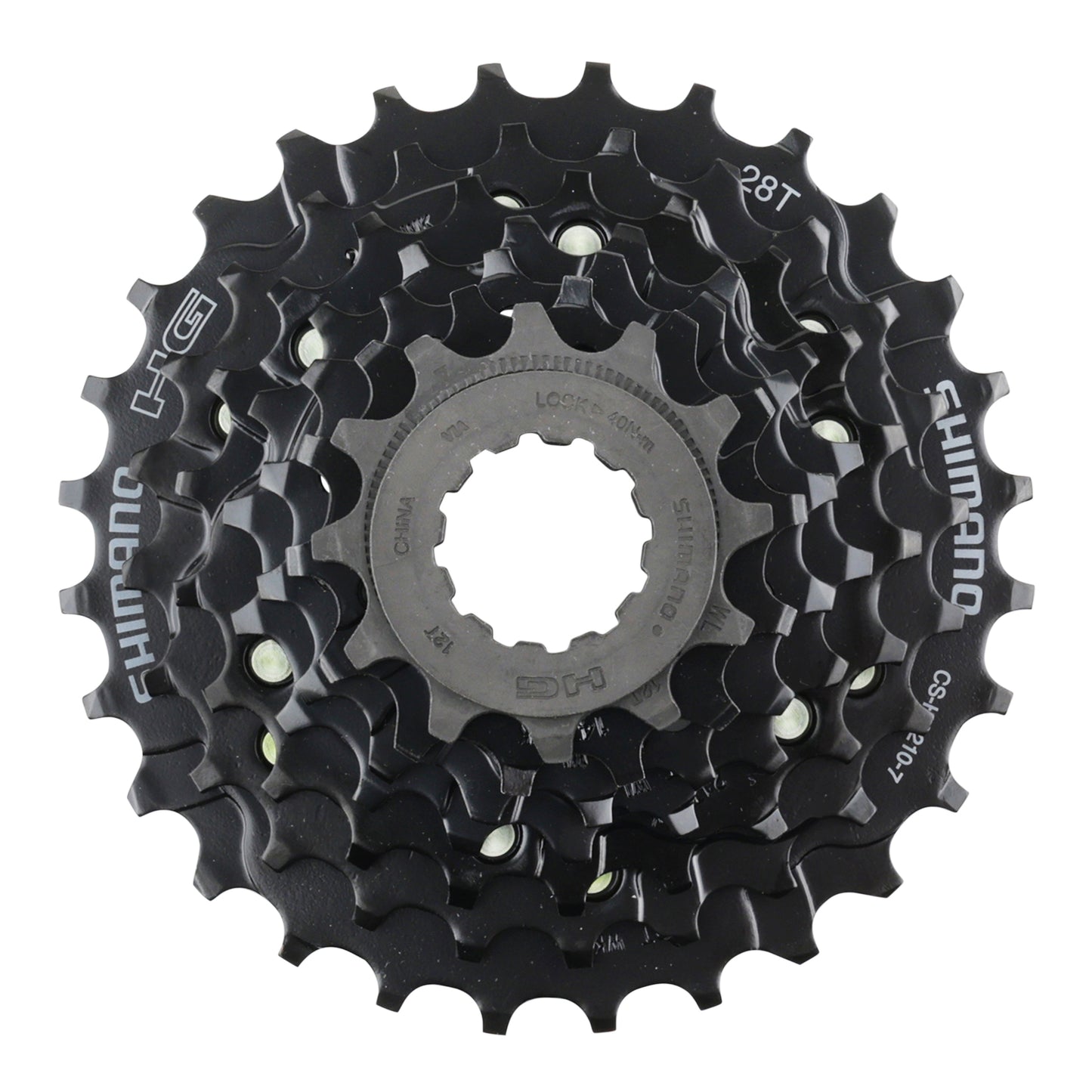 Cassette 7v. Shimano hg210 12-28 noir (12-14-16-18-21-24-28)