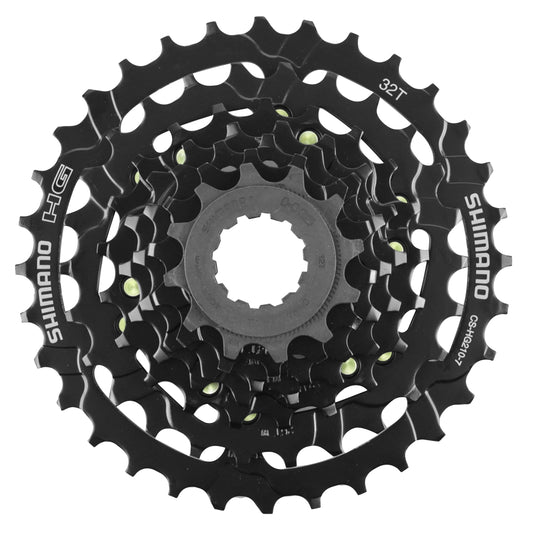 Cassette 7v. Shimano hg210 12-32 noir (12-14-16-18-21-24-32) -spline m-