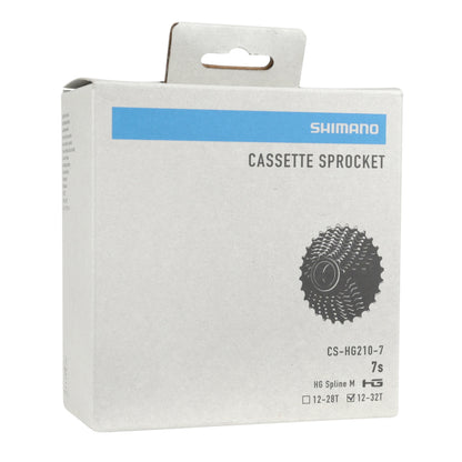 Cassette 7v. Shimano hg210 12-32 noir (12-14-16-18-21-24-32) -spline m-