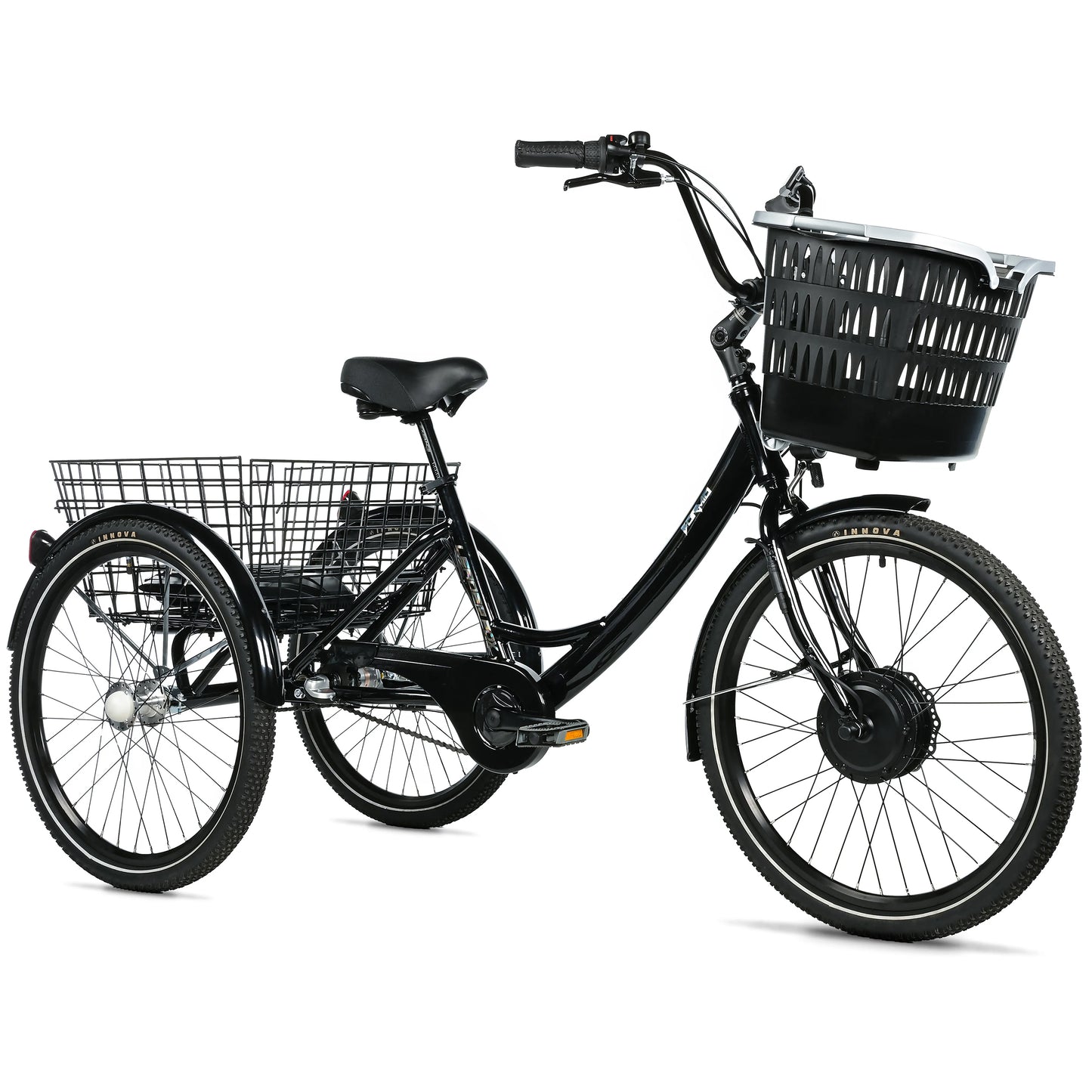 Leader Fox Bormio 24 2025 electric tricycle black 3S Bafang
