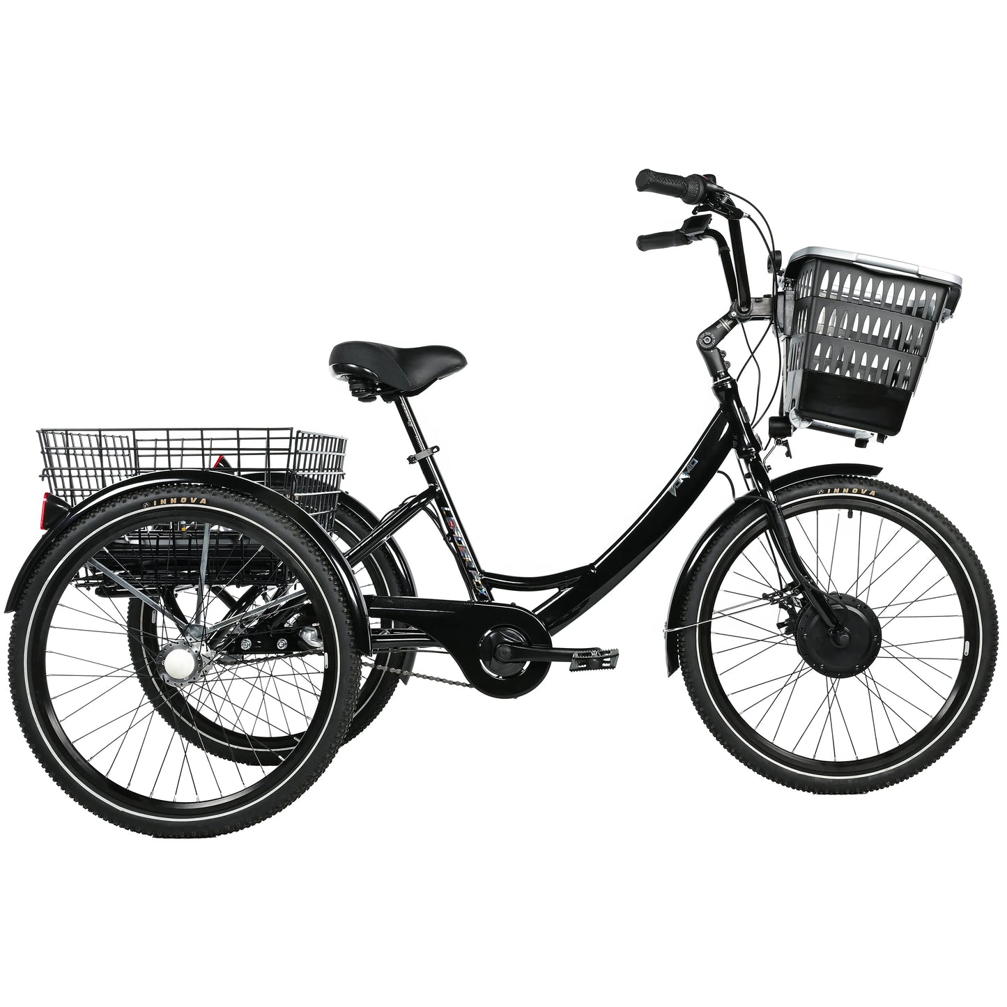 Leader Fox Bormio 24 2025 electric tricycle black 3S Bafang