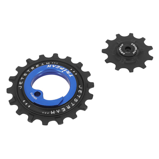Tripeak 11-18 tooth ceramic derailleur pulley 11x1v. Shimano GRX RX812 - 817 dark blue set of 2