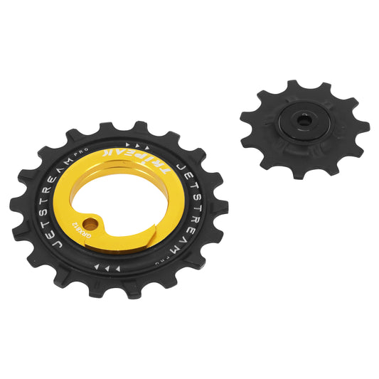 Tripeak 11-18 tooth ceramic derailleur pulley for Shimano GRX RX812 - 817 11-speed 1x, gold, set of 2